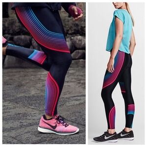 Nike  Dri-Fit Running Leggings Sz Medium Colorful.